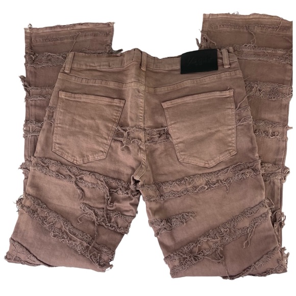 Valabasas Stacked "Marrone" Jeans Sz 36 NWT - Picture 3 of 13